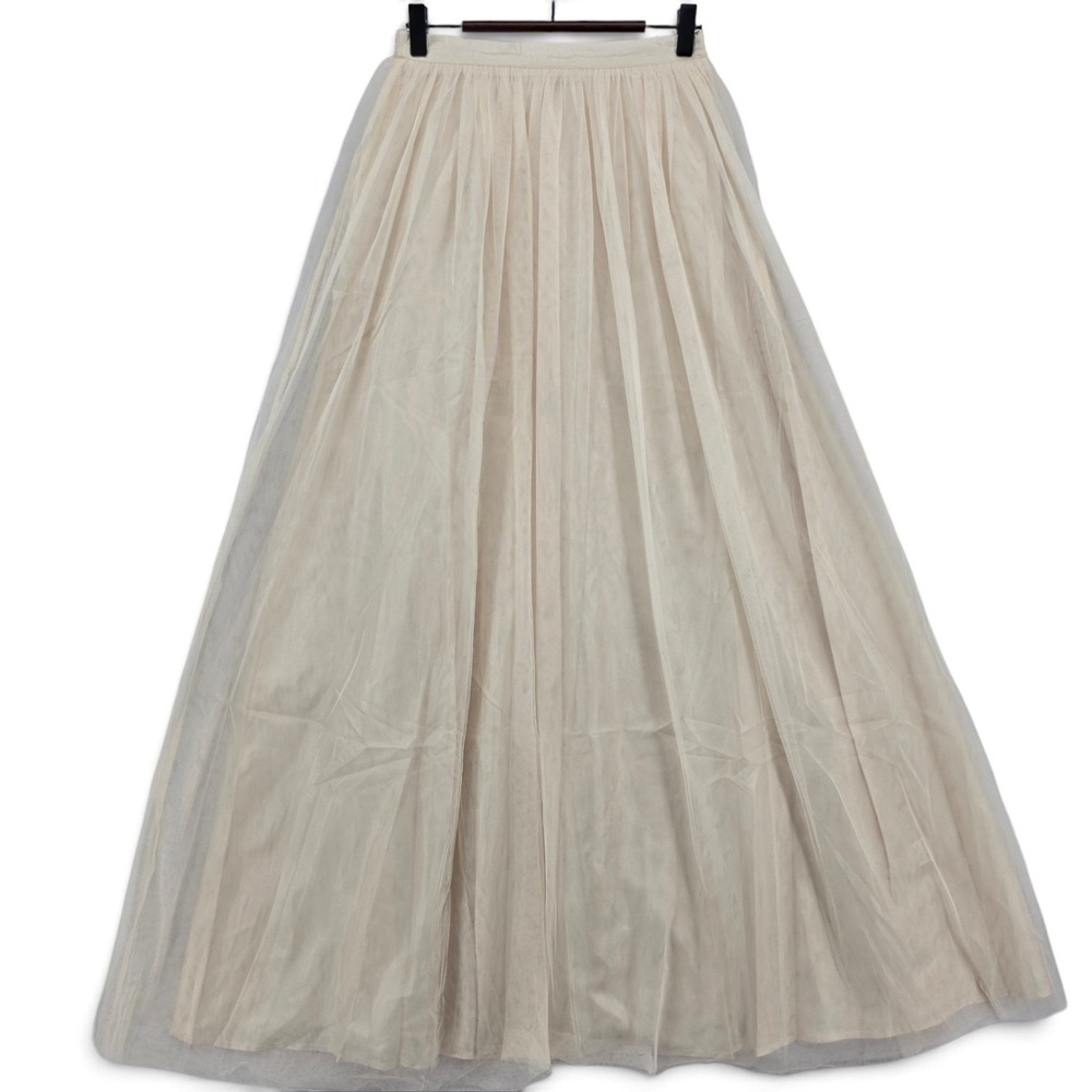 Tulip B Ivory Tulle Maxi Skirt Small Fairycore Cottagecore Romantic Boho NWT